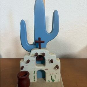 Blue and White Cactus Decor by [Brand]
